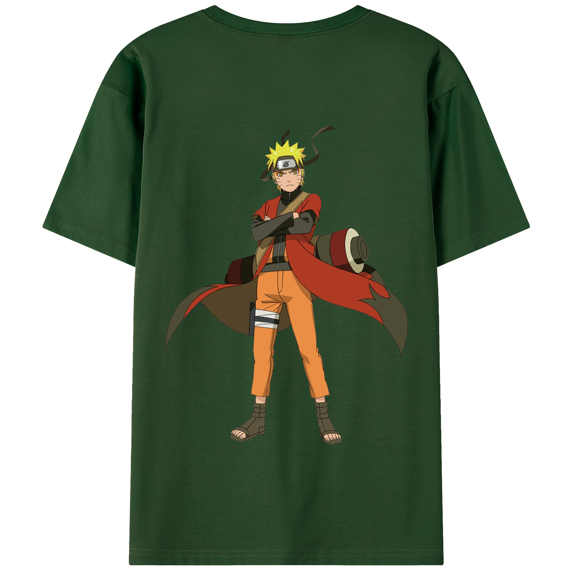 （画像用） NARUTO -ナルト- うずまき ナルト Uzumaki Naruto 綿100％半袖Tシャツ（背面プリント）